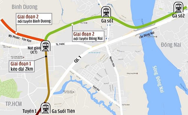 Dự kiến tỉnh sẽ chủ trương kéo dài tuyến Metro đến Thành phố Biên Hòa